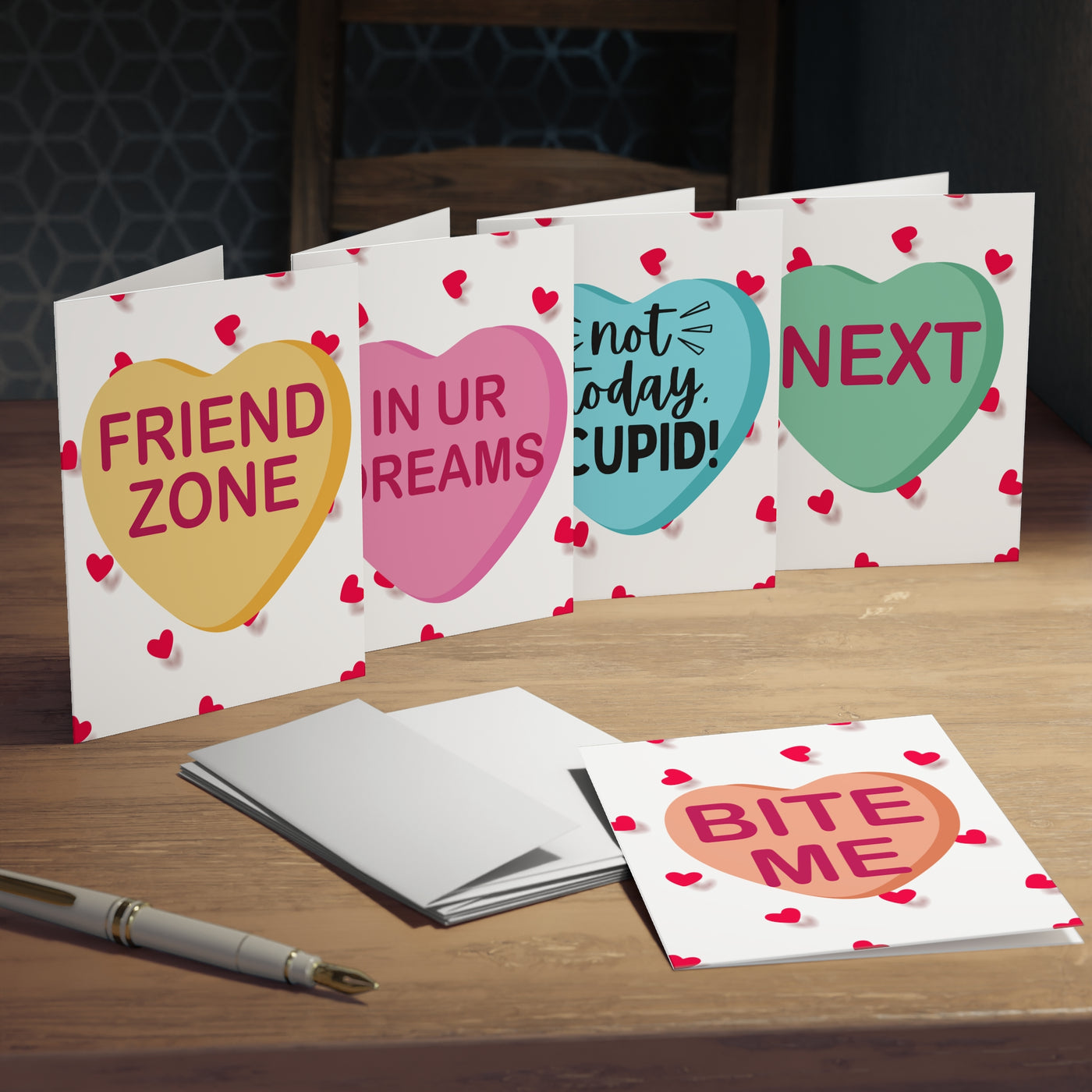 Greeting Cards - Rude Funny Anti Valentine's Day (5-Pack)