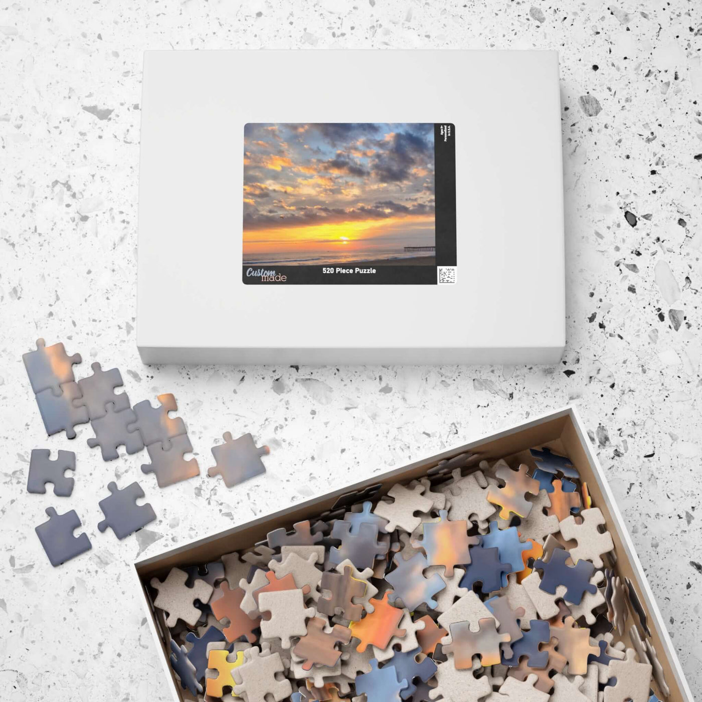 Virginia Beach Sunset Puzzle, 110 252 520-piece Jigsaw, Ocean Sea Coastal Landscape, Relaxing Vacation Activity, Coastal Home Decor, Holiday