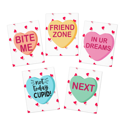 Greeting Cards - Rude Funny Anti Valentine's Day (5-Pack)