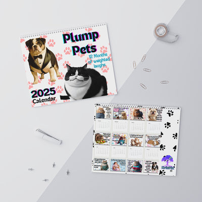 2025 Wall Calendars - Plump Pets Sarcastic Funny Weight Jokes