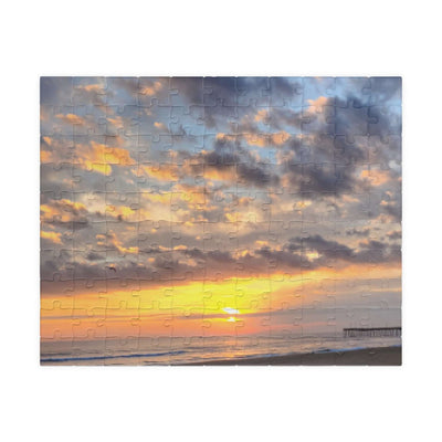 Virginia Beach Sunset Puzzle, 110 252 520-piece Jigsaw, Ocean Sea Coastal Landscape, Relaxing Vacation Activity, Coastal Home Decor, Holiday