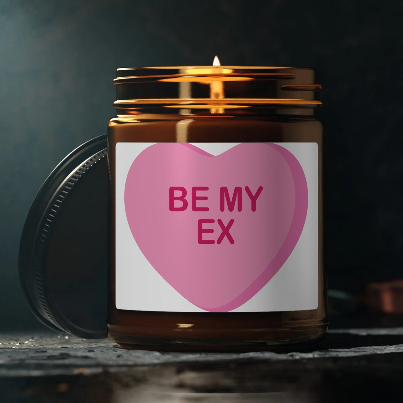 Sarcastic Valentine - Personalize Your  Scented Soy Candle (9 oz  Amber Jar)